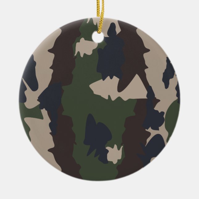 Ornement En Céramique Conception de camouflage (Devant)