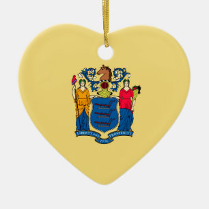 Ornement En Céramique Conception du drapeau de l'État du New Jersey