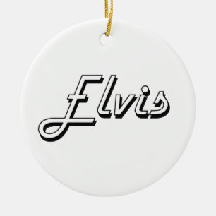 Ornement En Céramique Conception nommée classique d'Elvis rétro