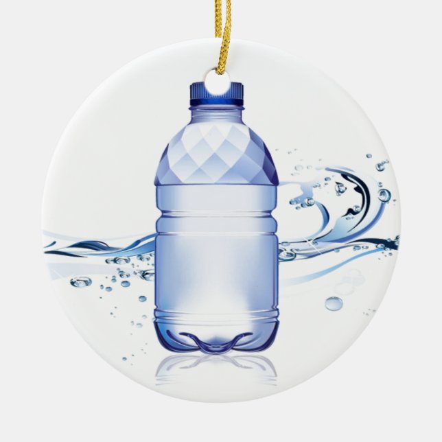 Ornement En Céramique Conception pure de bouteille d'eau (Devant)