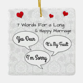 Ornement En Céramique Conseil Mariage amusant et mignon
