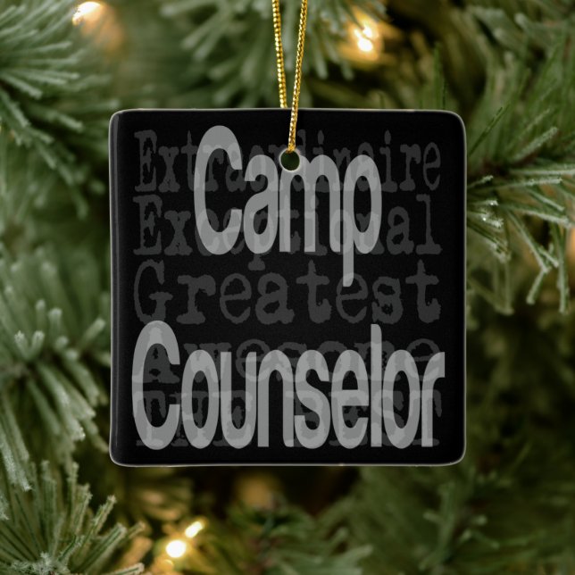 Ornement En Céramique Conseiller de camp Extraordinaire (Arbre)