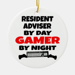 Ornement En Céramique Conseiller résident Gamer