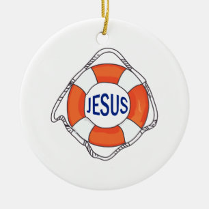 ORNEMENT EN CÉRAMIQUE CONSERVATEUR DE VIE JÉSUS