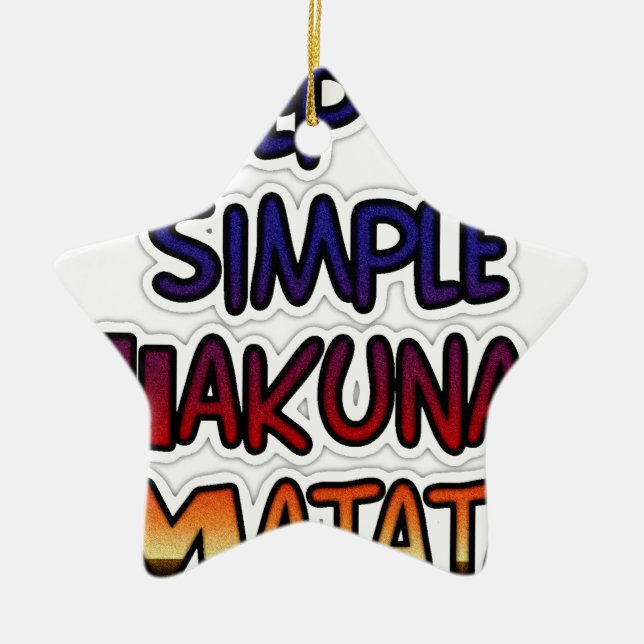 Ornement En Céramique Conserver Simple Hakuna Matata Art Print (Devant)