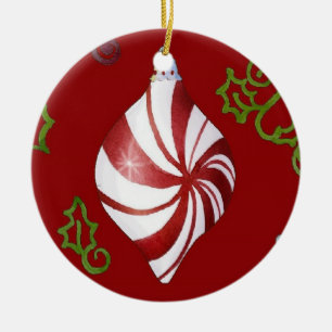 Ornement En Céramique Contemporain Noël Peppermenthe Candy Ornament