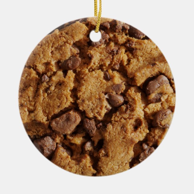 Ornement En Céramique Cookie à puces de chocolat - SRF (Devant)