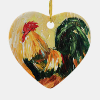 Ornement En Céramique Coq Alexis. Conceptions personnelles des coqs