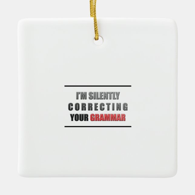 Ornement En Céramique Correction de la grammaire (Devant)