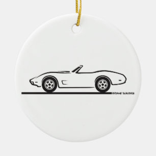 Ornement En Céramique Corvette convertible 1974-1977