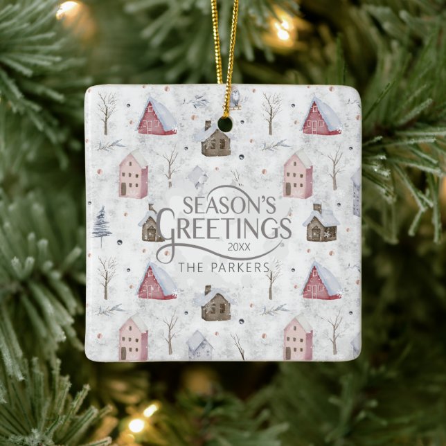 Ornement En Céramique Cosy Home Christmas Pink ID985 (Arbre)