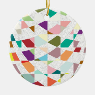 Ornement En Céramique Couleurs Abstraites Damask