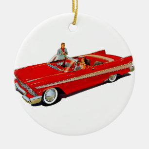 Ornement En Céramique Coupe convertible Plymouth 1957