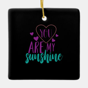 Ornement En Céramique Couple Art Vous Êtes Mon Soleil