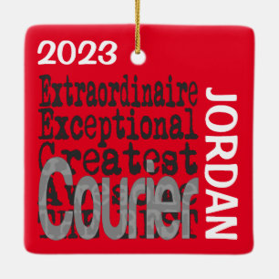 Ornement En Céramique Courier Extraordinaire CUSTOM