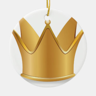 Ornement En Céramique Couronne d'or