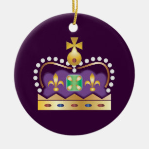 Ornement En Céramique Couronne royale traditionnelle