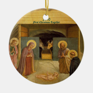 Ornement En Céramique Coutume religieuse de beaux-arts de nativité dat