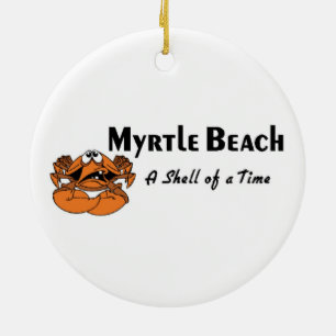 Ornement En Céramique Crabe de Myrtle Beach