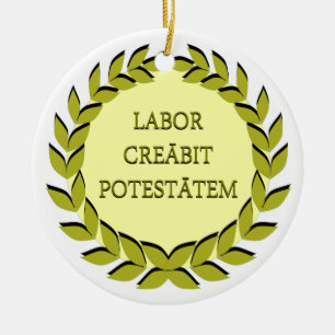ORNEMENT EN CÉRAMIQUE CREĀBIT DE TRAVAIL POTESTĀTEM