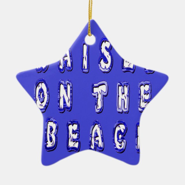 Ornement En Céramique Create Your Own Inspirational Beach Life (Devant)
