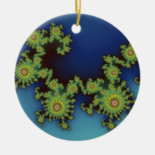 Ornement En Céramique Créature marine fractale de Noël