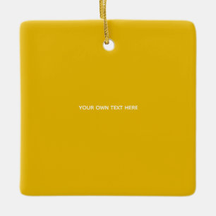 Ornement En Céramique Créez Votre Propre Conception Personnalisée Jaune