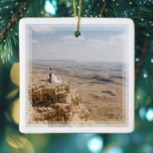 Ornement En Céramique Créez votre propre photo Mariage mémorable perso