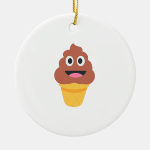 Ornement En Céramique crème glacée cône émoji