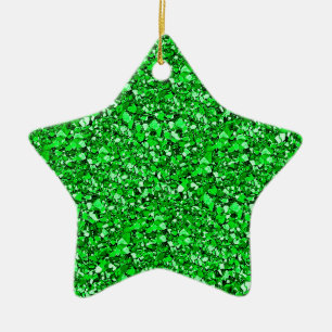 Ornement En Céramique cristaux de quartz druzy - vert émeraude