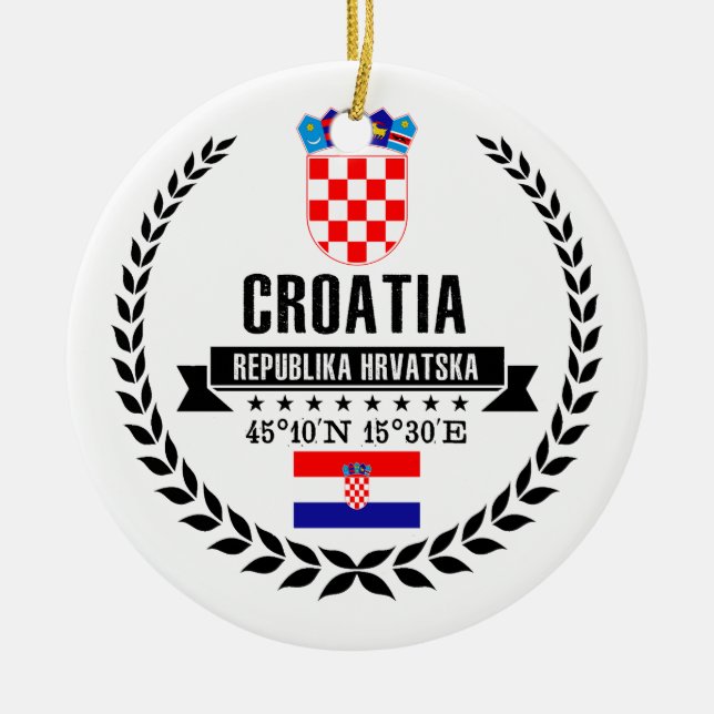 Ornement En Céramique Croatie (Devant)
