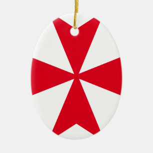 Ornement En Céramique croix maltaise