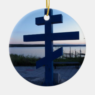 Ornement En Céramique Croix orthodoxe russe