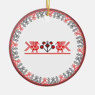 Ornement En Céramique Cross-stitch