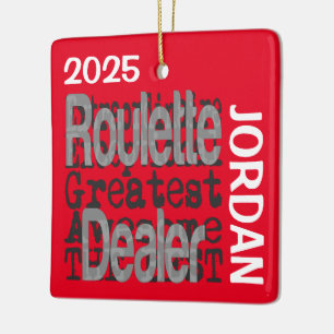 Ornement En Céramique Croupier de Roulette Extraordinaire PERSONNALISÉ