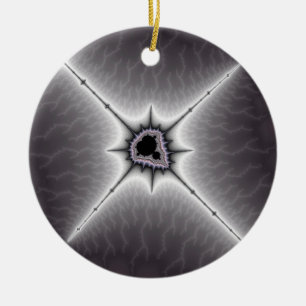 Ornement En Céramique Crucifix Christmas Fractal