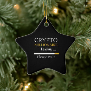 Ornement En Céramique Crypto Millionaire Chargement amusant trading en l