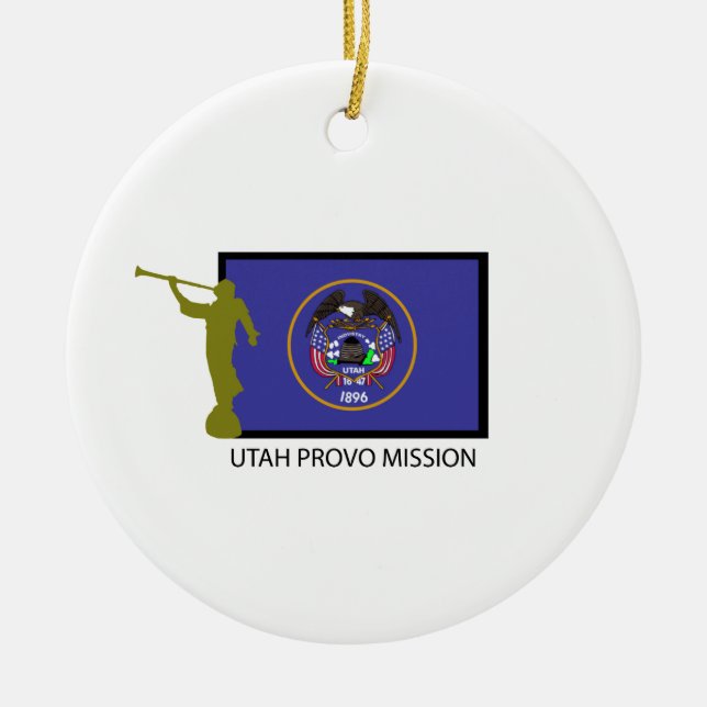 ORNEMENT EN CÉRAMIQUE CTR DE LA MISSION LDS DE L'UTAH PROVO (Devant)