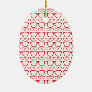 Ornement En Céramique Cuisine rétro Hipster Eyeglass