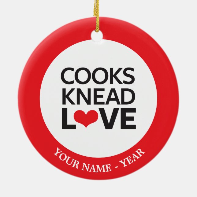Ornement En Céramique Cuisiniers Knead Love (Dos)