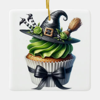 Ornement En Céramique cupcake de sorcière