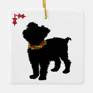 Ornement En Céramique Curieux Noël Scuffy Mutt