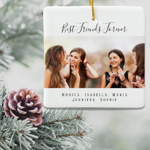 Ornement En Céramique Custom photo best friends forever keepsake