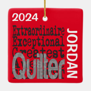 ORNEMENT EN CÉRAMIQUE CUSTOM QUILTER