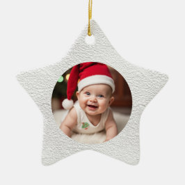 Ornement En Céramique Customisable Baby's First Christmas Star