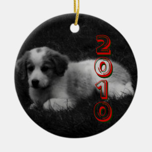 Ornement En Céramique CUSTOMISEZ le premier Noël de votre chiot
