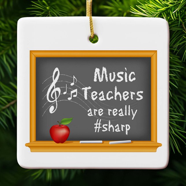 Ornement En Céramique Customisez vos professeurs de musique (Show your appreciation for the sharpest music teacher around!)