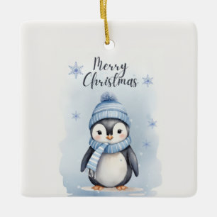 Ornement En Céramique Cute Penguin