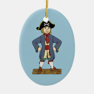 Ornement En Céramique Cute Pirate Lad