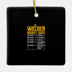 Ornement En Céramique Cute Welder Funny Gift for Welder